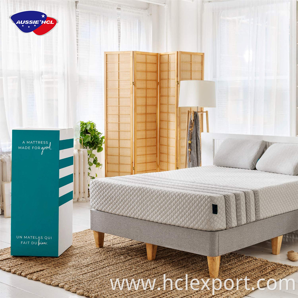 Hybrid roll sleeping well twin single size gel memory foam spring mattresses in a box gel memory foam mattress